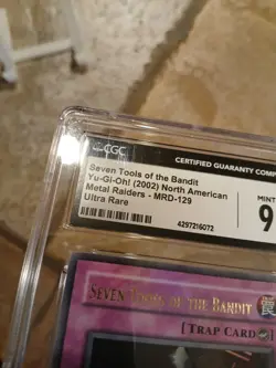 Yugioh TCG Seven Tools of the Bandit CGC 9 1st Ed MRD-129 (Some Case Scratching) - Image 3