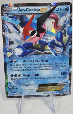 Pokemon Ash Greninja EX XY133 Pokemon XY Promo Card LP - Image 1