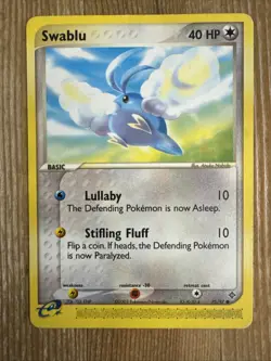 Swablu 75/97 2003 EX Dragon Pokemon Card Nintendo e-Series Non Holo Common - DMG - Image 1