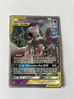 Pokemon 2019 TCG Mewtwo & Mew GX Tag Team Card 71/236 World Championships LP - Image 1