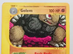 Golem 49/165 Rare Non Holo Vintage Expedition Base Set Collectible Pokemon Card - Image 2
