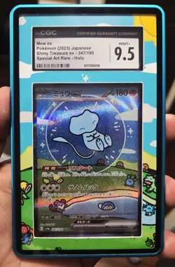 CGC 9.5 Mew ex SAR 347/190 Shiny Treasure Japanese Pokemon Card Bubble Mew psa - Image 3