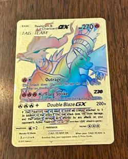 Gold Metal Fan Art Pokemon Trading Cards Collectible Gift - Save up to 10% - Image 4