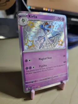 Kirlia Shiny Holo Rare Scarlet & Violet Paldean Fates Card 154/091 NM Condition - Image 2