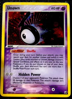 Unown Q/28 Holo Rare EX Unseen Forces Pokemon Card - Image 1