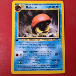 Kabuto 56/75 Neo Discovery Regular First Edition Pokemon Card LP - Image 1