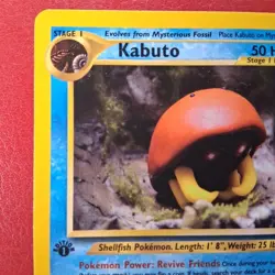 Kabuto 56/75 Neo Discovery Regular First Edition Pokemon Card LP - Image 4
