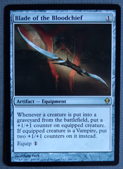 Blade of the Bloodchief – Zendikar Rare Equipment NM | MTG Commander Vampire - Image 1