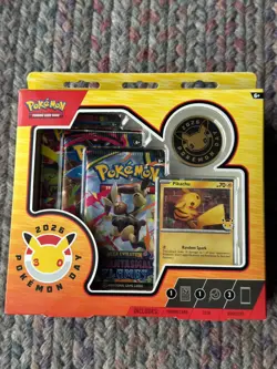 Pokemon TCG Pokemon Day 2026 30th Anniversry Box Pikachu Promo Booster Coin (3x) - Image 2