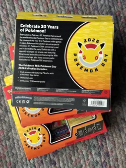 Pokemon TCG Pokemon Day 2026 30th Anniversry Box Pikachu Promo Booster Coin (3x) - Image 3