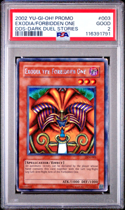 PSA 2 Exodia the Forbidden One DDS-003 Dark Duel Stories Secret Rare YUGIOH - Image 1