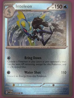 Inteleon 041/132 Mega Evolution Reverse Holo Pokemon Card - Image 1