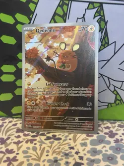 Pokemon TCG Dedenne Holo 093/088 POR IR 70 HP English Card - Image 1