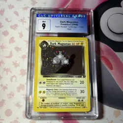 Dark Magneton Holo Rare 11/82 Team Rocket Unlimited 60 HP Pokemon TCG CGC 9 - Image 1