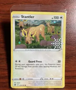 Stantler 125/189 Holo - Pokemon TCG 2023 Holiday Promo - Snowflake - NM - SEALED - Image 1