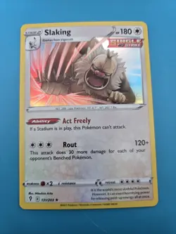 Pokemon TCG Slaking 131/203 Evolving Skies Set Holo Rare Unlimited LP - Image 1