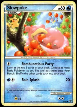 Slowpoke 66/90 Common HGSS Undaunted Pokemon LP - Image 1