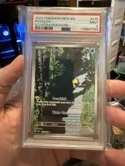 2023 SV Pokemon Mew EN 151 Psyduck 175/165 Illustration Rare Full Art PSA 9 Mint - Image 1