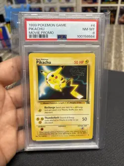 1999 POKEMON GAME MOVIE PROMO #4 PIKACHU PSA 8 - Image 1