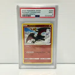 PSA 9 - Radiant Charizard 020/159 - 2023 Pokemon SWSH: Crown Zenith - Image 1