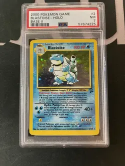 BLASTOISE HOLO BASE SET 2 II PSA 7 2000 POKEMON GAME #2 NEAR MINT - Image 1