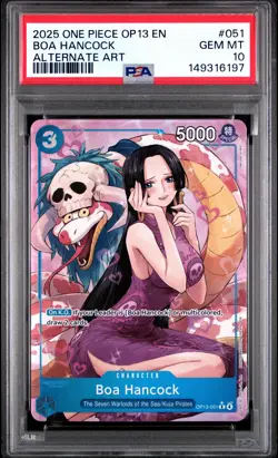 2025 ONE PIECE OP13-CARRYING ON HIS WILL ALTERNATE ART #051 BOA HANCOCK PSA 10 - Image 1
