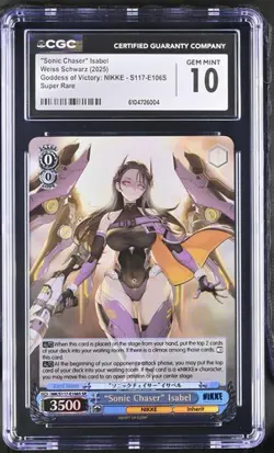 CGC 10 2025 Weiss Schwarz English NIKKE "Sonic Chaser" Isabel SR - Image 1