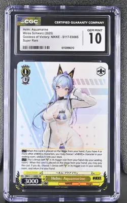 CGC 10 2025 Weiss English NIKKE Helm: Aquamarine SR - Image 1