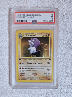 Poliwrath 9/75 Neo Discovery 1st Edition Holo PSA 7 NM - Image 1