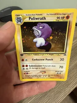 2001 Pokemon TCG Poliwrath 9/75 Neo Discovery 1st Edition Rare Holo - Image 1
