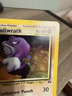 2001 Pokemon TCG Poliwrath 9/75 Neo Discovery 1st Edition Rare Holo - Image 2