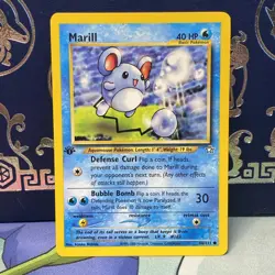Pokemon TCG Marill 66/111 1st Edition Neo Genesis LP - Image 1