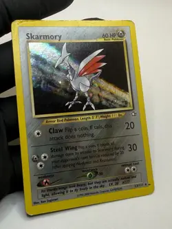 Pokemon TCG Skarmory Neo Genesis Holo Rare Card 13/111 MP Condition - Image 3