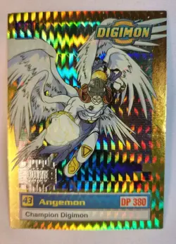 1999 Digimon Angemon 33 of 34 Exclusive Preview Card Silver Prism Card NM - Image 1