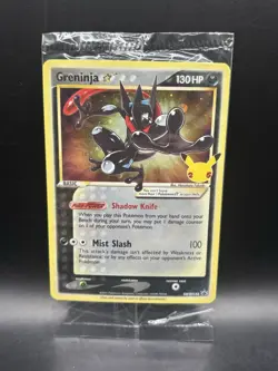 Celebrations Black Star Promo Card Sealed Greninja Gold Star SWSH144 - Image 1