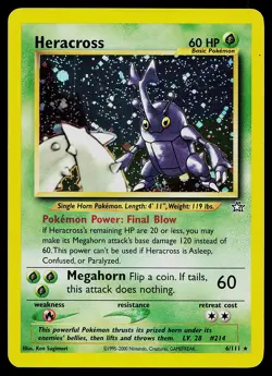 Pokemon Card - Heracross Neo Genesis 6/111 Holo Rare - Image 1