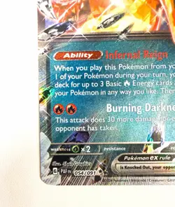 Charizard ex Tera Full Art 054/091 PAF Paldean Fates Pokemon Card NM/M - Image 2