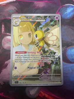 🐝 Pokemon Card Lillie's Ribombee Journey Together IR NM 164/159 NM🐝 - Image 1