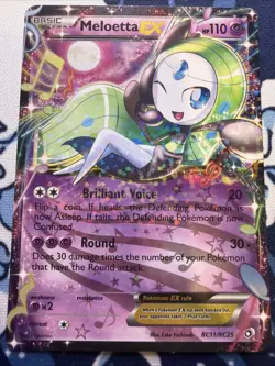 Pokemon TCG Meloetta-EX Legendary Treasures Holo Rare Card RC11/RC25 Very Nice - Image 1