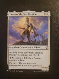 Prava of the Steel Legion - The List Reprints Mystery Magic MTG Cat Soldier LP - Image 1