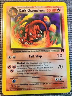 1999 Pokemon Team Rocket Dark Charmeleon 32/82 Non-Holo - LP - Image 1