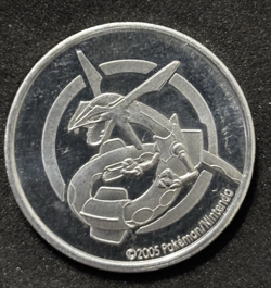 2005 RAYQUAZA Metal Coin Pokemon Nintendo Pokemon Organized Play - Image 1