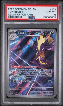 2025 POKEMON PFL EN-PHANTASMAL FLAMES ILLUSTRATION RARE #103 TOXTRICITY PSA 10 - Image 1