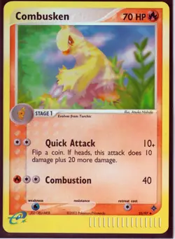 VINTAGE 2003 POKEMON COMBUSKEN 25/97 EX DRAGON REVERSE HOLO NM/LP - Image 1