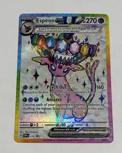 Pokemon TCG Espeon EX Prismatic Evolutions Promo 175 Full Art Near Mint - Image 1