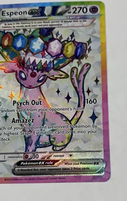 Pokemon TCG Espeon EX Prismatic Evolutions Promo 175 Full Art Near Mint - Image 3