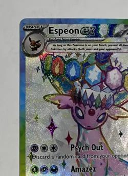 Pokemon TCG Espeon EX Prismatic Evolutions Promo 175 Full Art Near Mint - Image 5