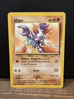 POKeMON TCG- Gligar. 59/111. Neo Genesis. Common. - Image 1