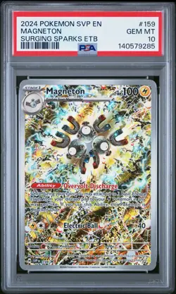 MAGNETON 159 Black Star - PSA 10 - Pokemon Surging Sparks ETB Promo - Image 1