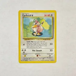 Pokemon Farfetchd 27/102 Base Set 1999 English Uncommon - Image 1